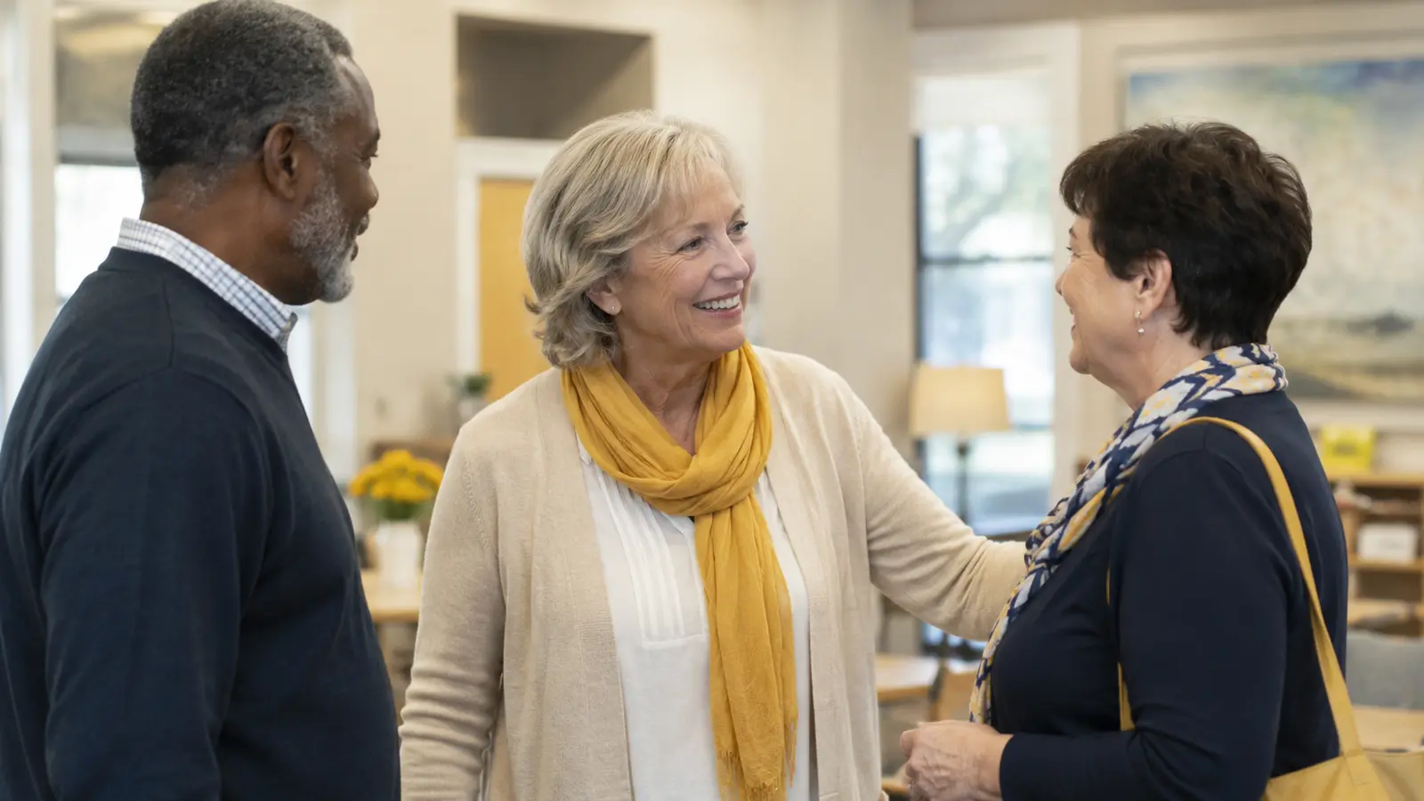Trusted contact introducing two adults over 50.