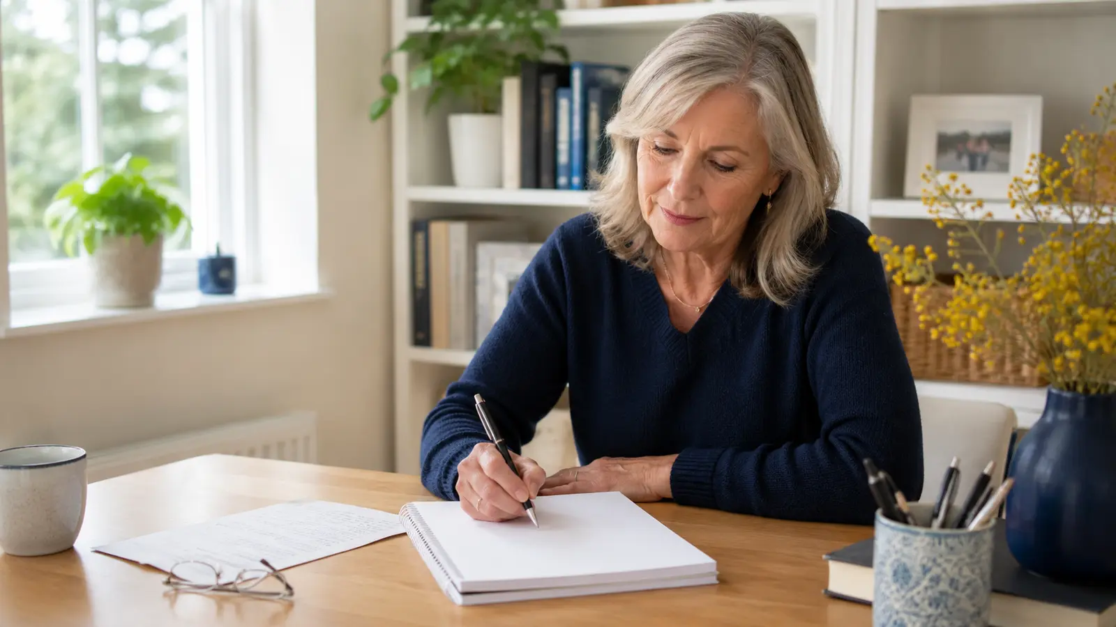 Adult over 50 learning from a first business idea and planning a responsible next step.